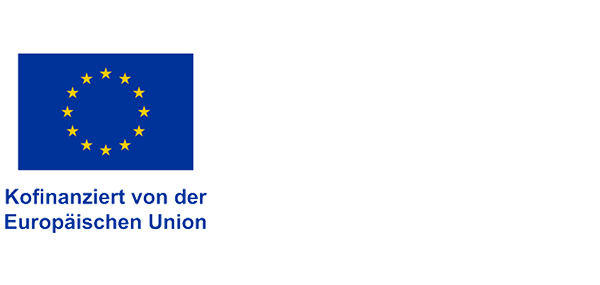 EU-Logo mit Hinweis auf Kofinanzierung durch die Europäische Union für das Projekt GREENWOOD in der Holzindustrie.