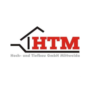 Logo der HTM Hoch- und Tiefbau GmbH Mittweida – Bauunternehmen und Referenzkunde von Texulting.